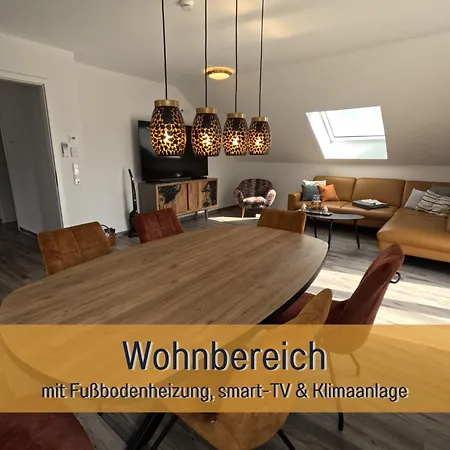 Hoeckelheim - Sternenhimmel - 100qm - 3 Schlafzimmer - Bis 6 Gaeste - Babies Reisen Gratis - Balkon, Garten & Grill - Klimaanlage, Raffstores & Fussbodenheizung - Smart-tv - Kueche Mit Induktionsherd & Spuelmaschine - Nahe Goettingen Apartamento