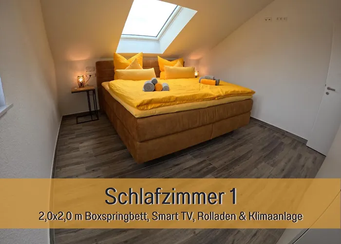 Hoeckelheim - Sternenhimmel - 100qm - 3 Schlafzimmer - Bis 6 Gaeste - Babies Reisen Gratis - Balkon, Garten & Grill - Klimaanlage, Raffstores & Fussbodenheizung - Smart-tv - Kueche Mit Induktionsherd & Spuelmaschine - Nahe Goettingen Апартаменты *
