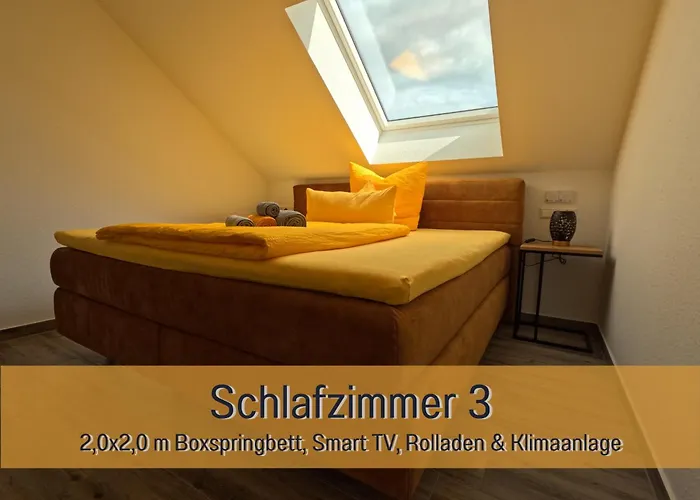 Hoeckelheim - Sternenhimmel - 100qm - 3 Schlafzimmer - Bis 6 Gaeste - Babies Reisen Gratis - Balkon, Garten & Grill - Klimaanlage, Raffstores & Fussbodenheizung - Smart-tv - Kueche Mit Induktionsherd & Spuelmaschine - Nahe Goettingen Апартаменты