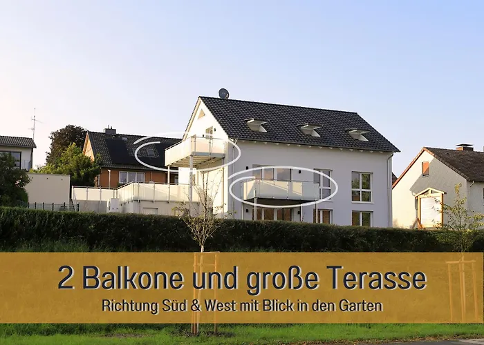 Hoeckelheim - Sternenhimmel - 100qm - 3 Schlafzimmer - Bis 6 Gaeste - Babies Reisen Gratis - Balkon, Garten & Grill - Klimaanlage, Raffstores & Fussbodenheizung - Smart-tv - Kueche Mit Induktionsherd & Spuelmaschine - Nahe Goettingen 公寓 诺特海姆